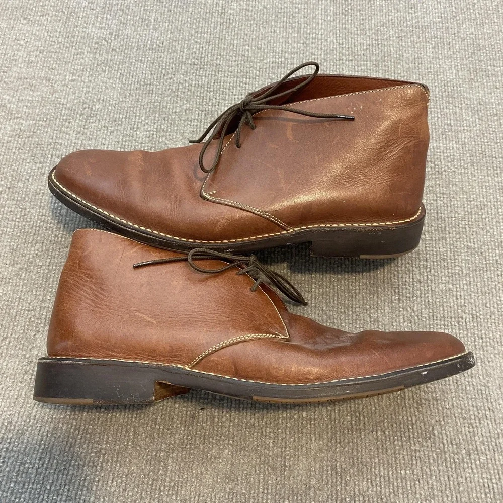 Cole Haan Boots Mens Size 13 Brown Leather Chukka Ankle Dress Casual C03950
